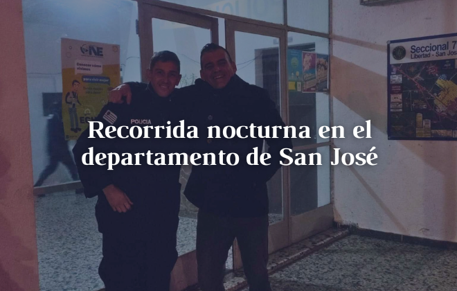 Recorrida nocturna en el departamento de San José